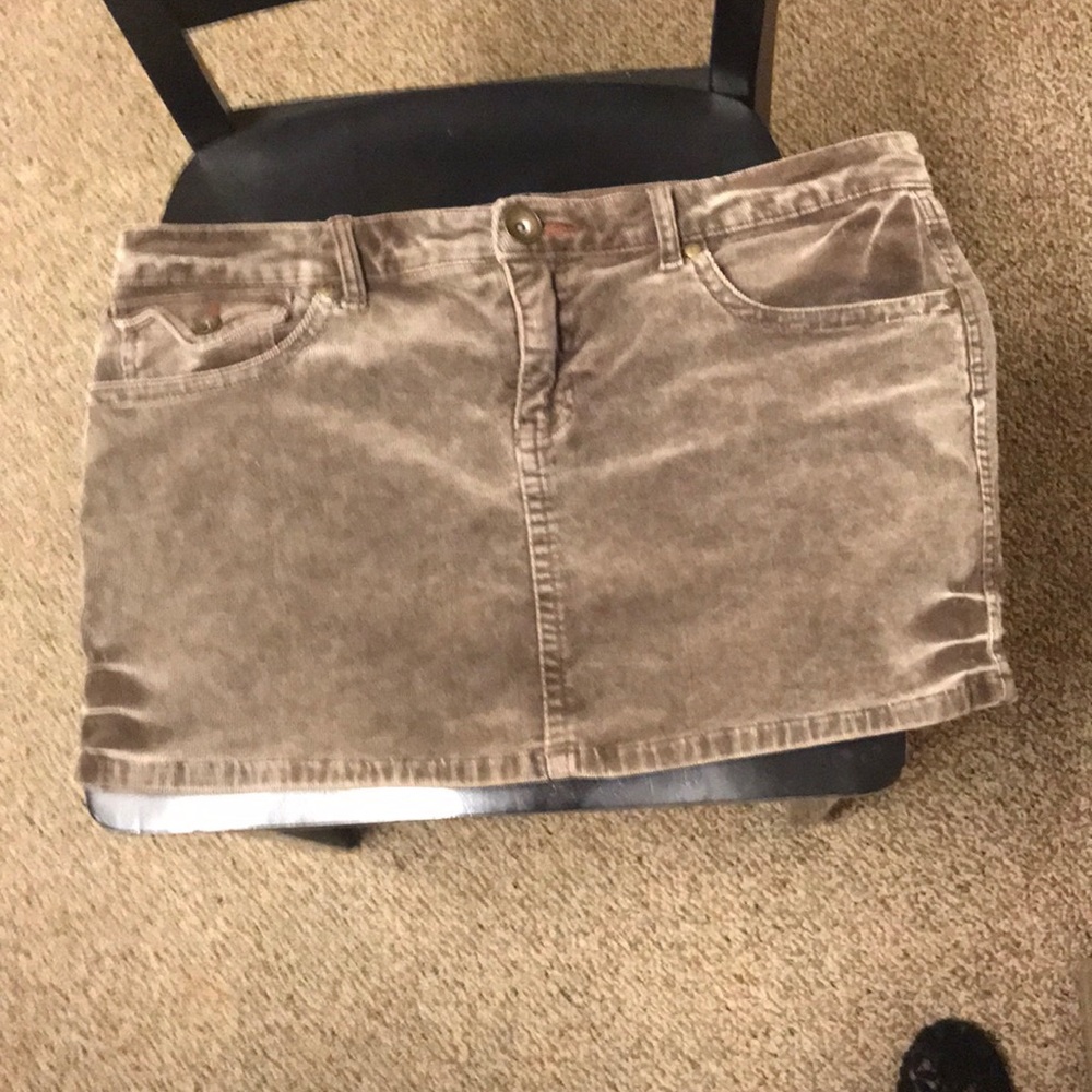 Brown corduroy skirt